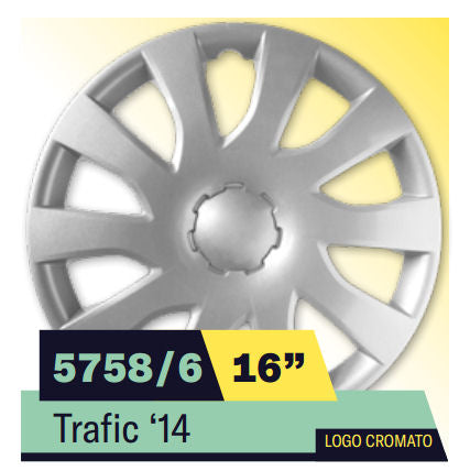 COPPA RUOTA TRAFIC/MOVANO/VIVARO/NV300 2014> Dim. 16