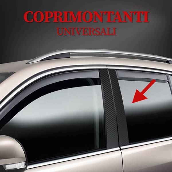 Coprimontanti Universali per Auto, NERO GROFFATO - 2pz dimensioni 15x60cm