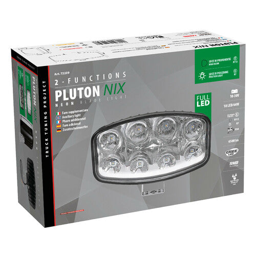 Pluton Nix, faro di profondità LED con luce di posizione - 12/24V - 245x140 mm