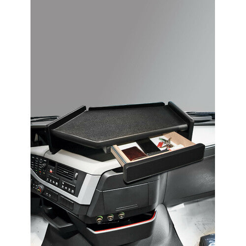 Tavolino con cassetto per cruscotto - Centrale - compatibile per Volvo FH Serie 4 (09/12>05/21) - Volvo FH Serie 5 (06/21>) no monitor su cruscotto