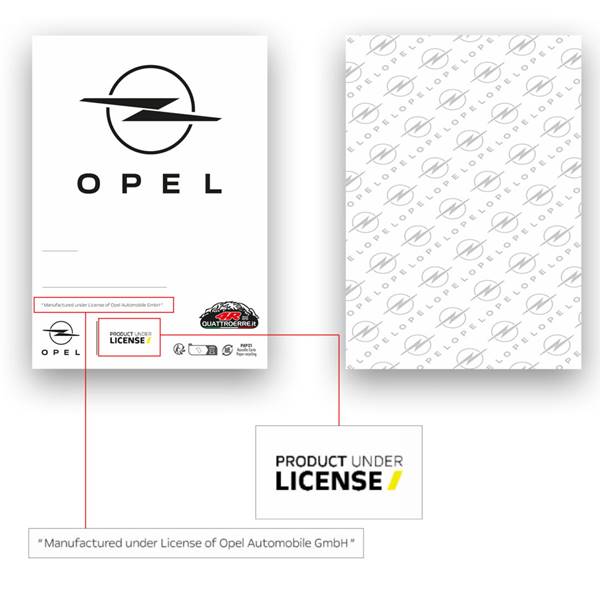 Adesivi Opel - 4pz logo NERO dim. 48mm