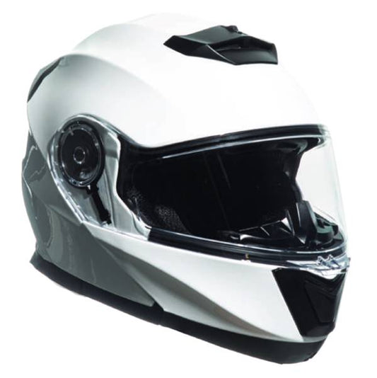 CASCO MODULARE JFM CON DOPPIA VISIERA BIANCO LUCIDO