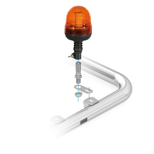 Staffa per lampade rotanti DIN - 95x40 mm
