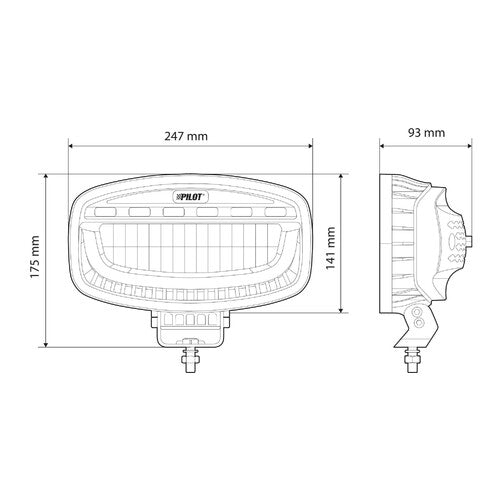 Glare Oval-Pro, faro supplementare multifunzione - 12/24V
