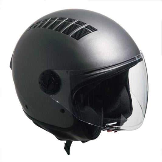 CASCO DEMIJET JFM Con Visiera Lunga ANTRACITE OPACO