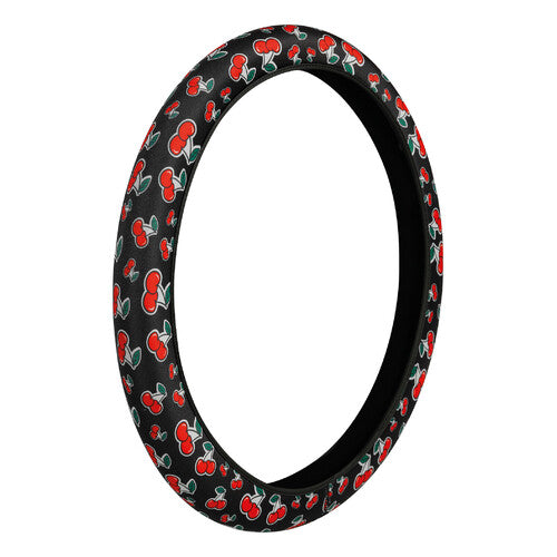 Coprivolante elasticizzato in poliestere - Ciliegie - M