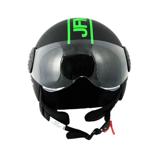 CASCO DEMIJET JFM Con Visiera elicotterista VERDE FLUO