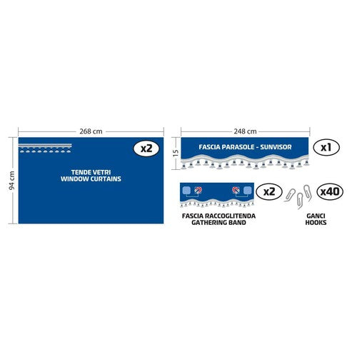 Premiere smart cabin, set tende microfibra per camion