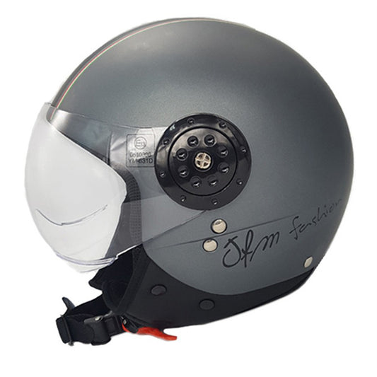 CASCO DEMIJET JFM Con Visiera elicotterista ANTRACITE OPACO