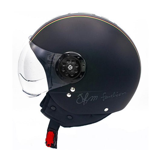 CASCO DEMIJET JFM CVisiera elicotterista NERO OPACO