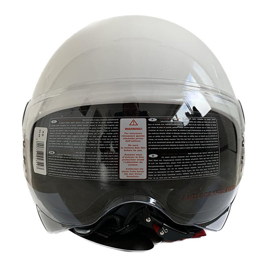 CASCO DEMIJET JFM Con Visiera elicotterista BIANCO LUCIDO