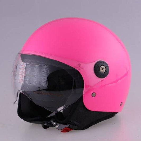 CASCO DEMIJET JFM Con Visiera elicotterista ROSA LUCIDO