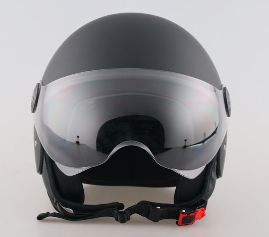 CASCO DEMIJET JFM Con Visiera elicotterista NERO OPACO