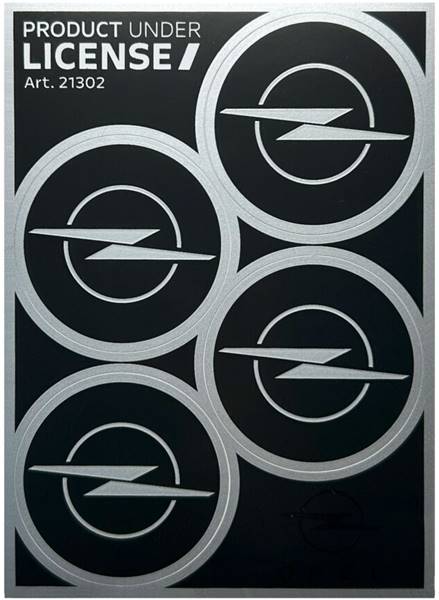 Adesivi Opel - 4pz logo NERO dim. 48mm