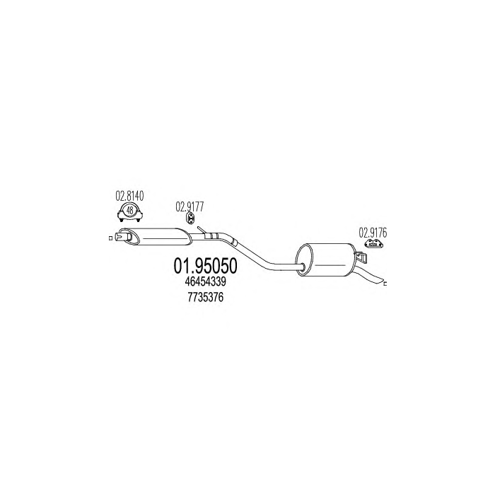 Marmitta posteriore Fiat Punto 55